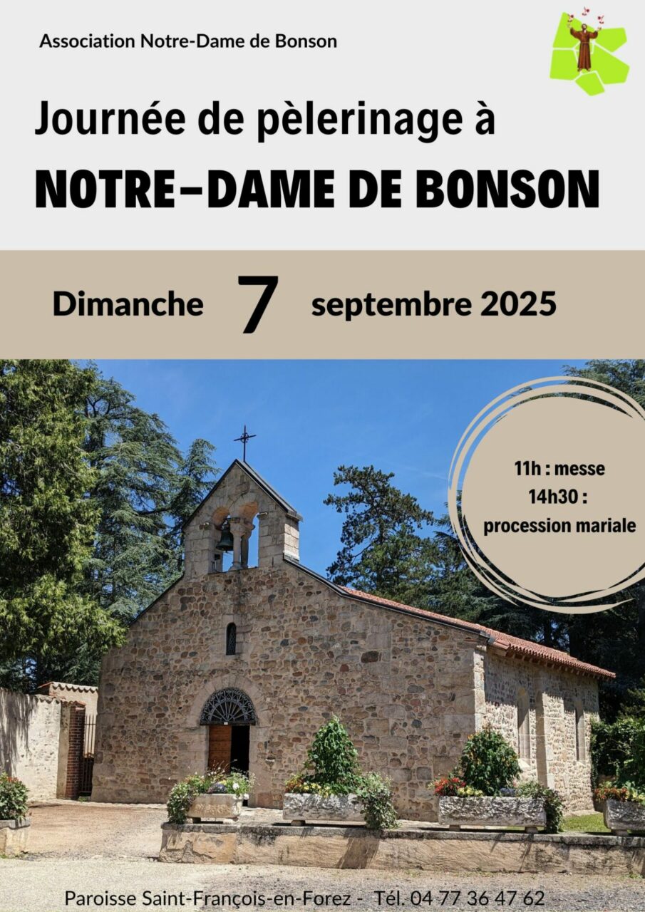 affiche pèlerinage à Notre-Dame de Bonson dimanche 7 septembre 2025