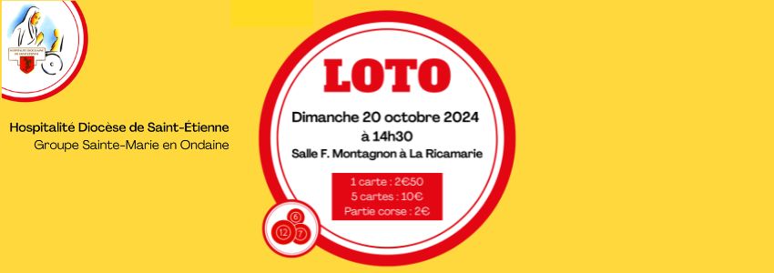 Loto au profit de l'Hospitalité diocésaine de Saint-Étienne, groupe Sainte-Marie-en-Ondaine